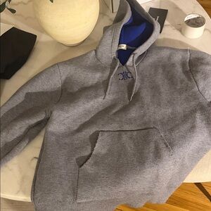 Celine Gray Hoodie with Blue Logo